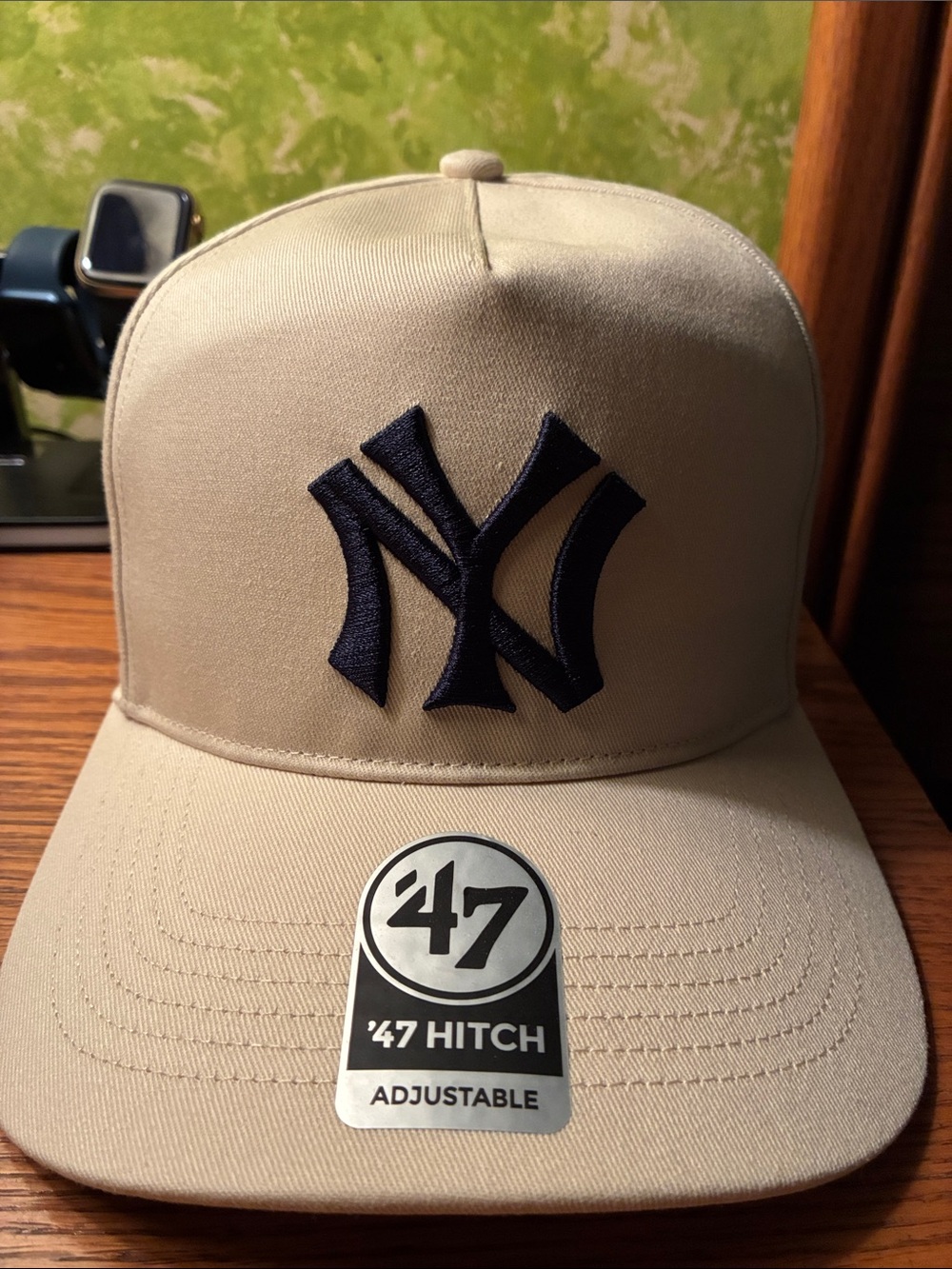 '47 Khaki New York Yankees Adjustable Cap with Navy Logo